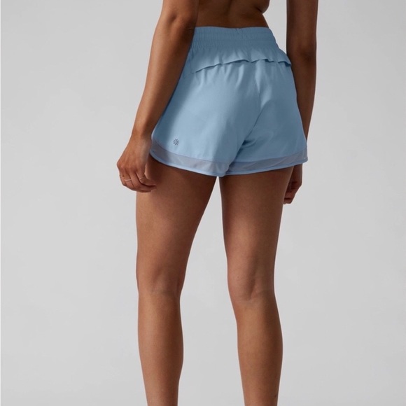 Athleta Pants - ATHLETA MESH RACER RUN SHORT 4” IN QUARRY BLUE NWT XL